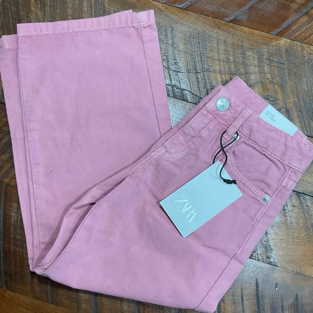 Zara Girls 6-7 Blush Butterfly Jeans
